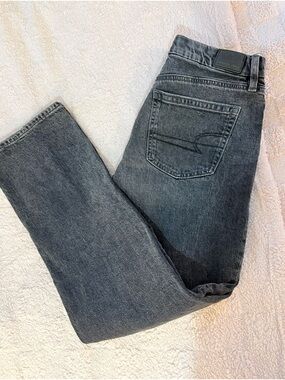 American Eagle Outfitters Women's Straight Leg Jeans - Charcoal Gray Wash